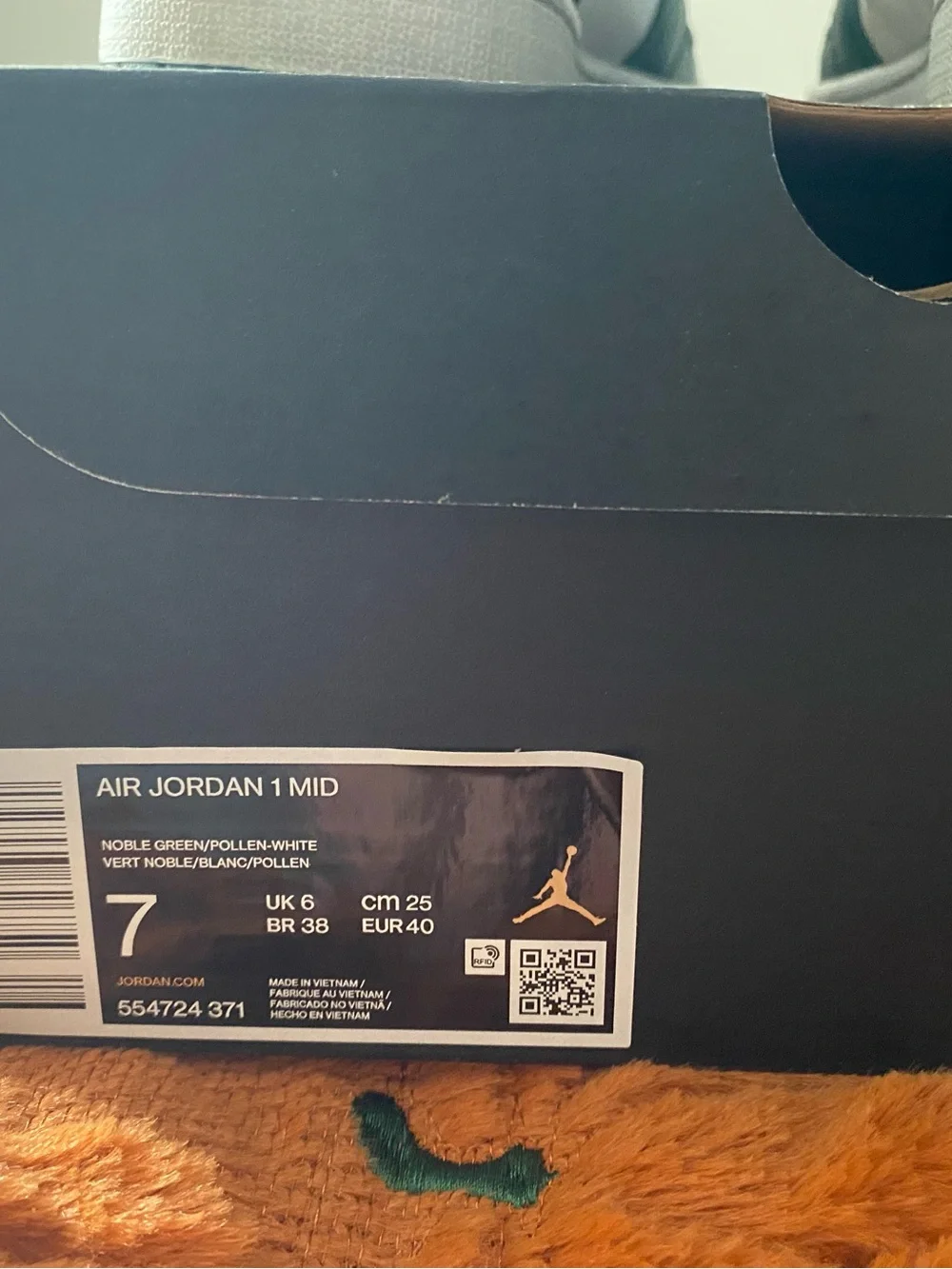 Jordan 1 Mid Men’s Sneakers - Green / White / Yellow